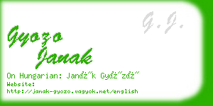 gyozo janak business card